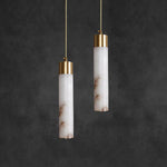 Ulzorila Cylinder Alabaster Pendant Light - Lamp Outdoor