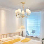 Tapered Fabric Brass Chandelier - Lamp Outdoor