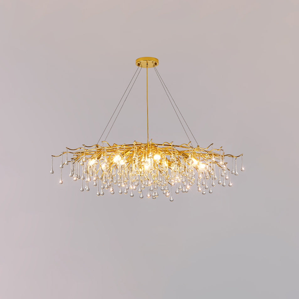Teardrop Crystal Chandelier - Lamp Outdoor