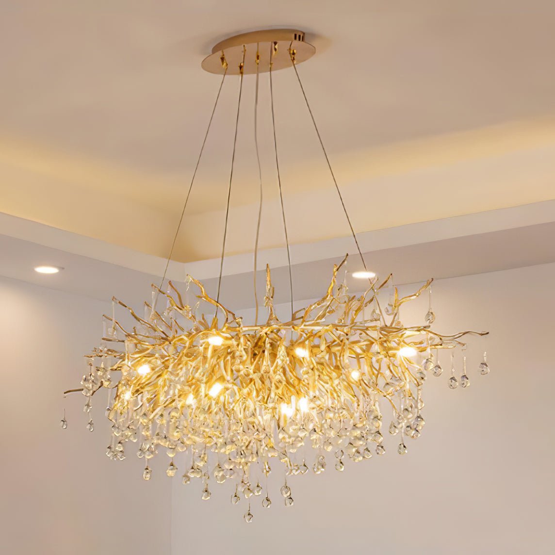 Teardrop Crystal Chandelier - Lamp Outdoor