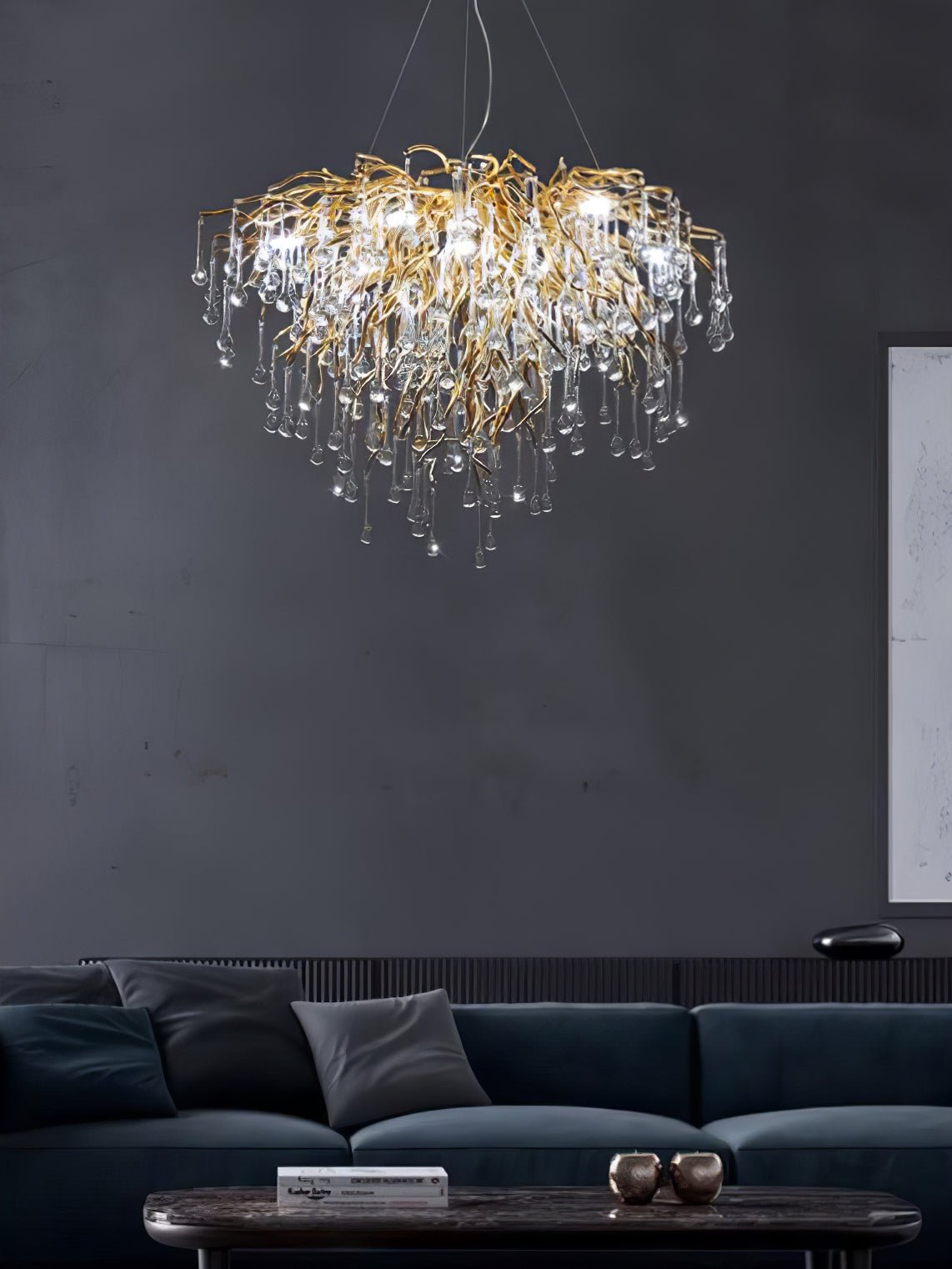 Teardrop Crystal Chandelier - Lamp Outdoor