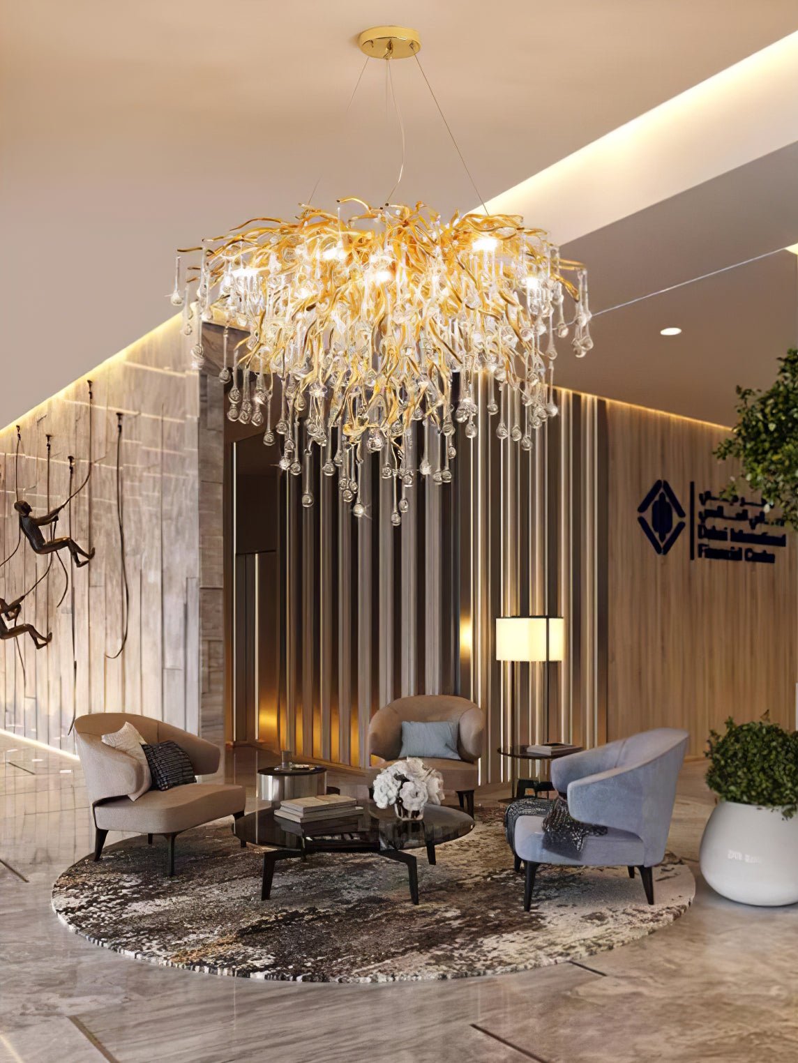 Teardrop Crystal Chandelier - Lamp Outdoor