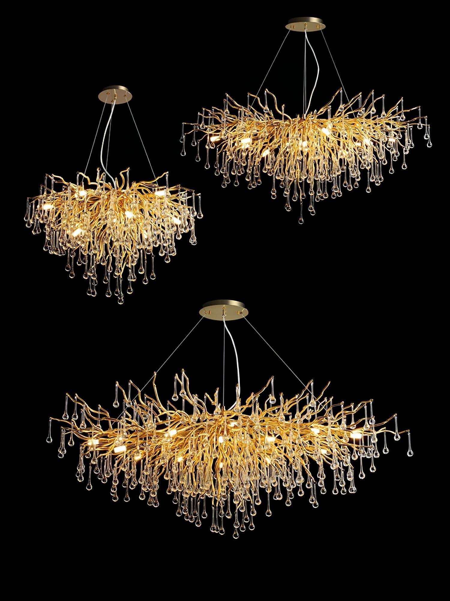 Teardrop Crystal Chandelier - Lamp Outdoor