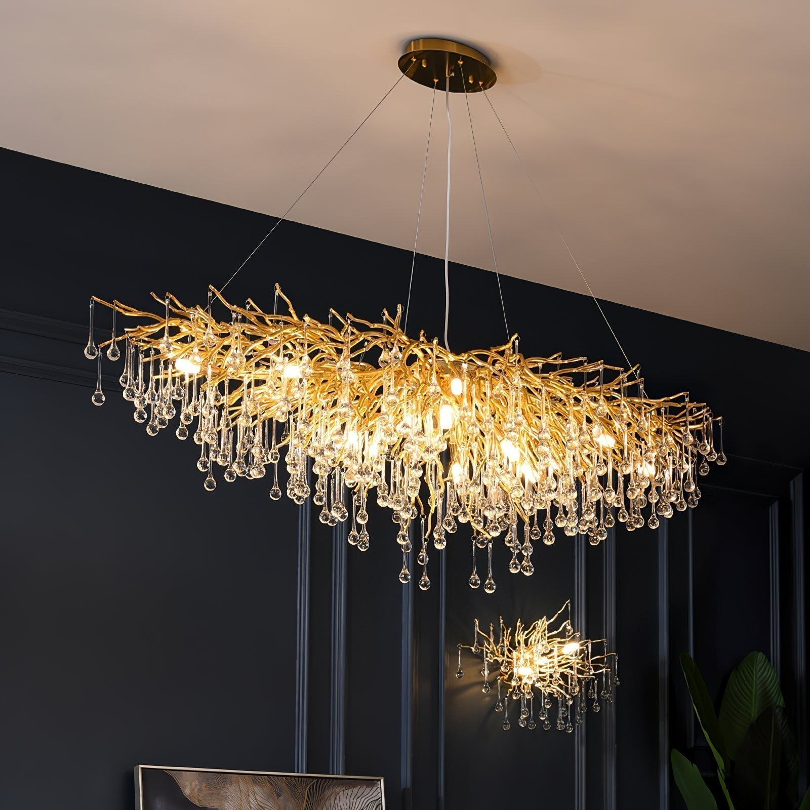 Teardrop Crystal Chandelier - Lamp Outdoor