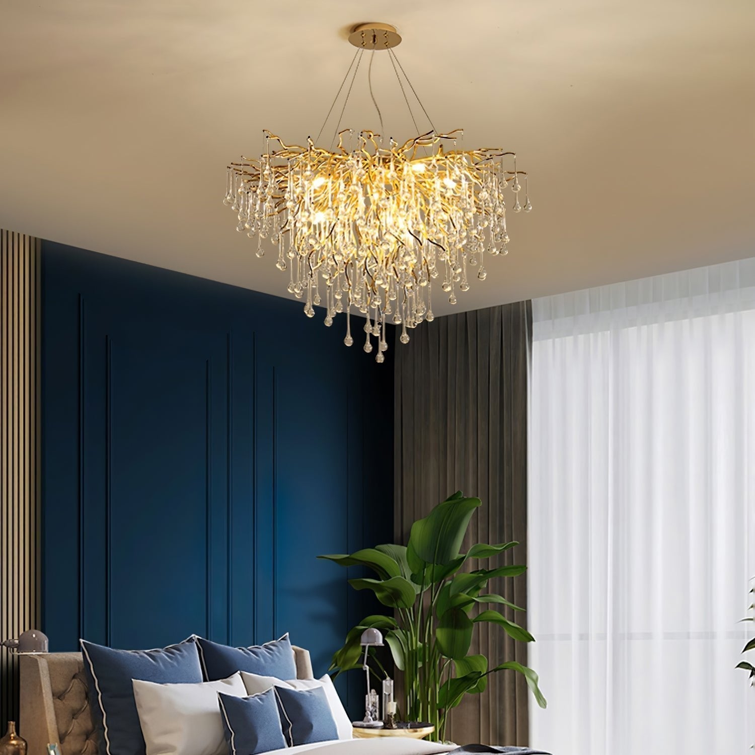 Teardrop Crystal Chandelier - Lamp Outdoor