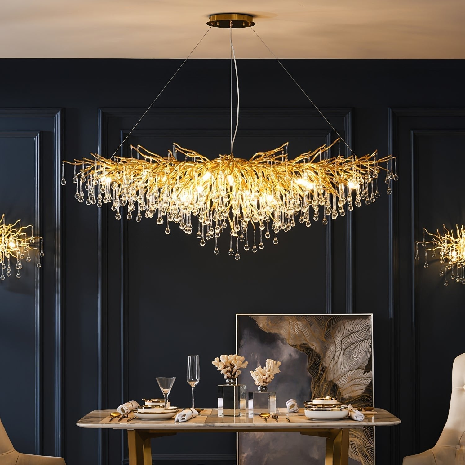 Teardrop Crystal Chandelier - Lamp Outdoor