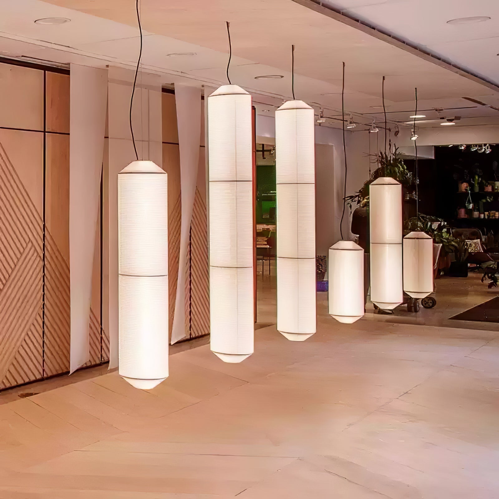 Citheis Modern Minimalist Natural Mulberry Silk Metal Pendant Lamp - Lamp Outdoor