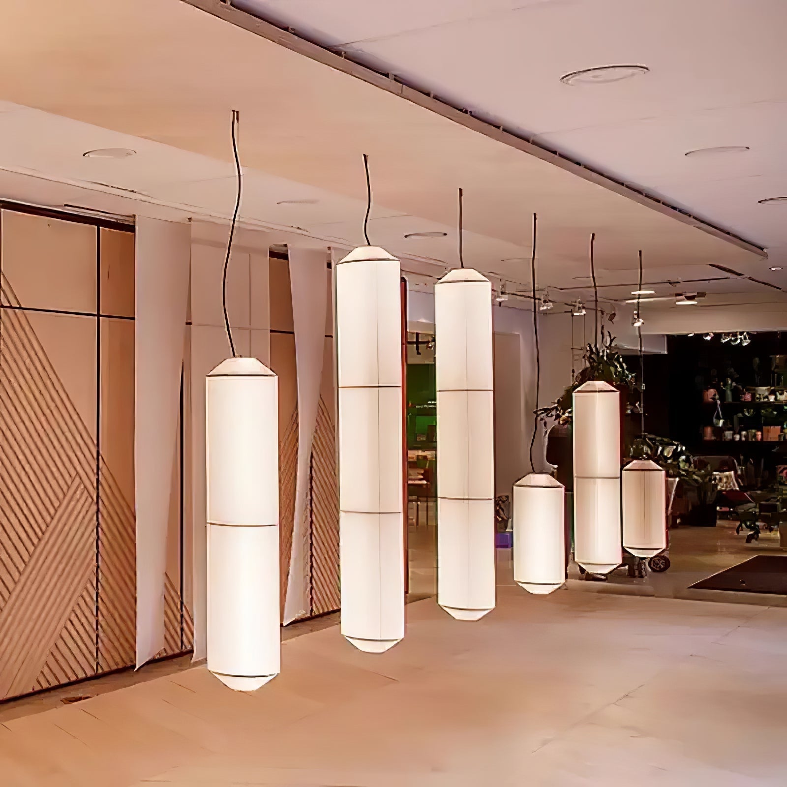 Citheis Modern Minimalist Natural Mulberry Silk Metal Pendant Lamp - Lamp Outdoor