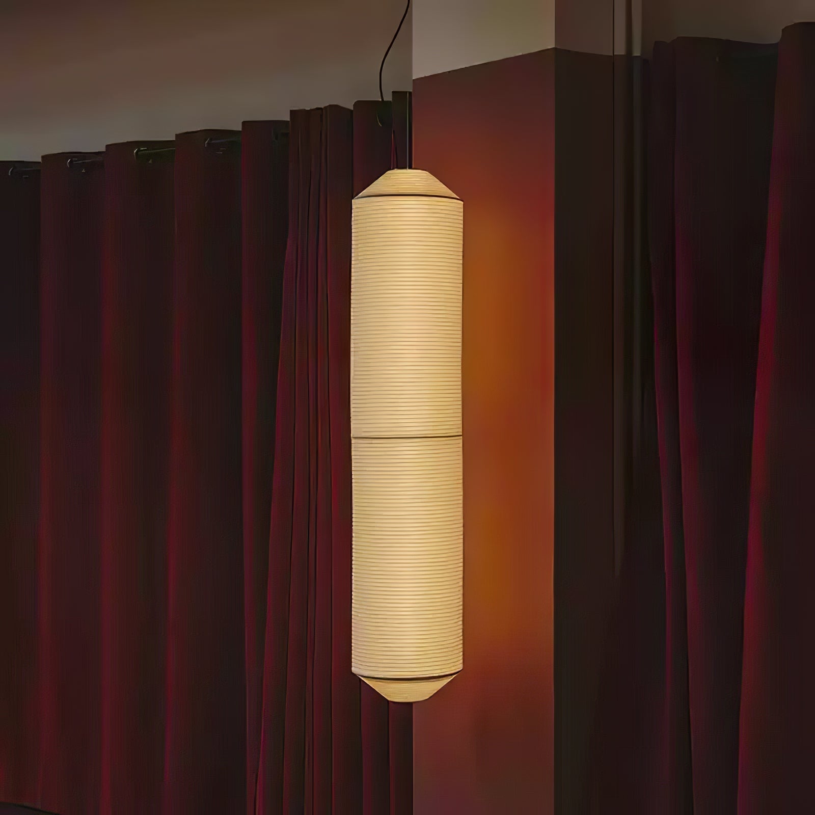 Citheis Modern Minimalist Natural Mulberry Silk Metal Pendant Lamp - Lamp Outdoor