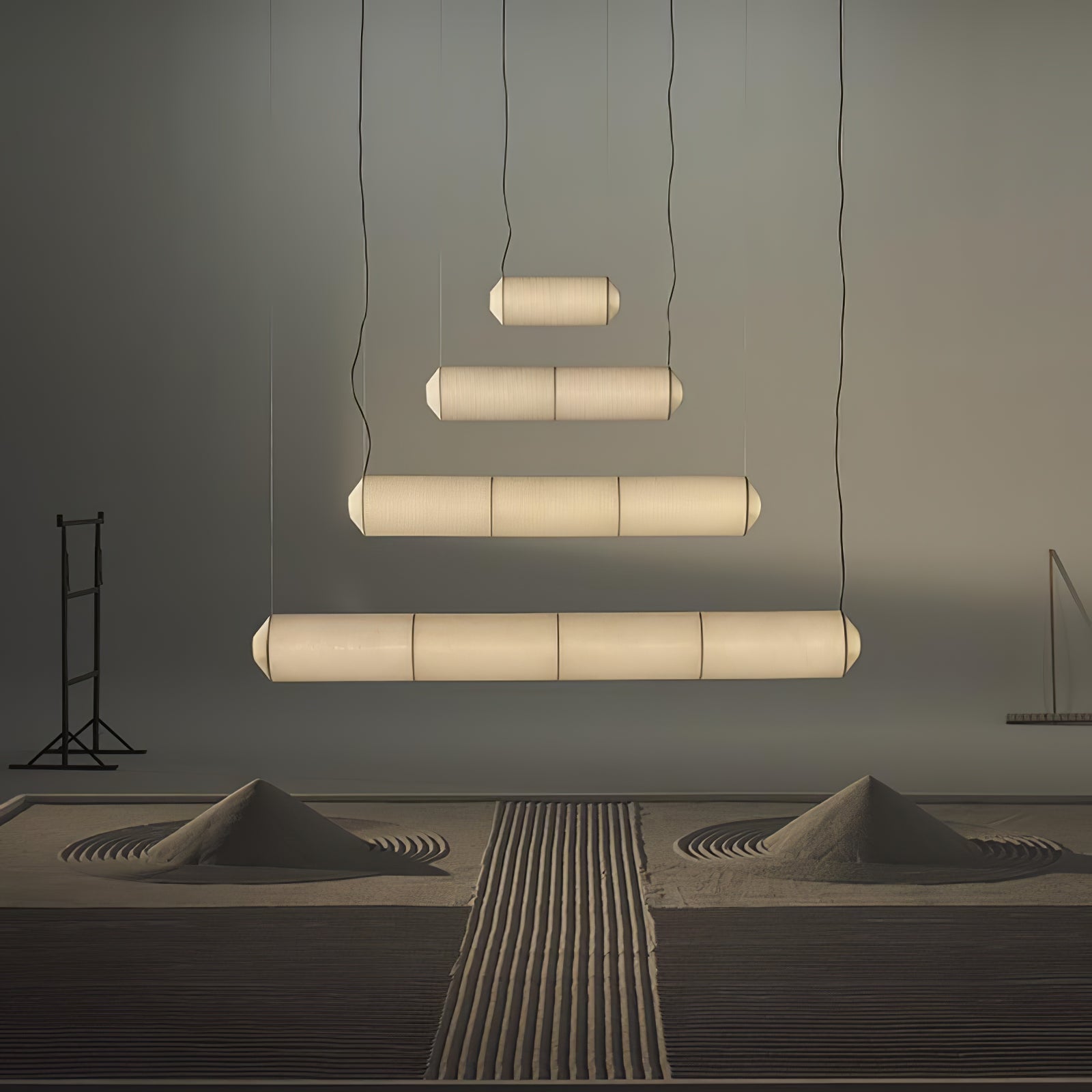 Citheis Modern Minimalist Natural Mulberry Silk Metal Pendant Lamp - Lamp Outdoor