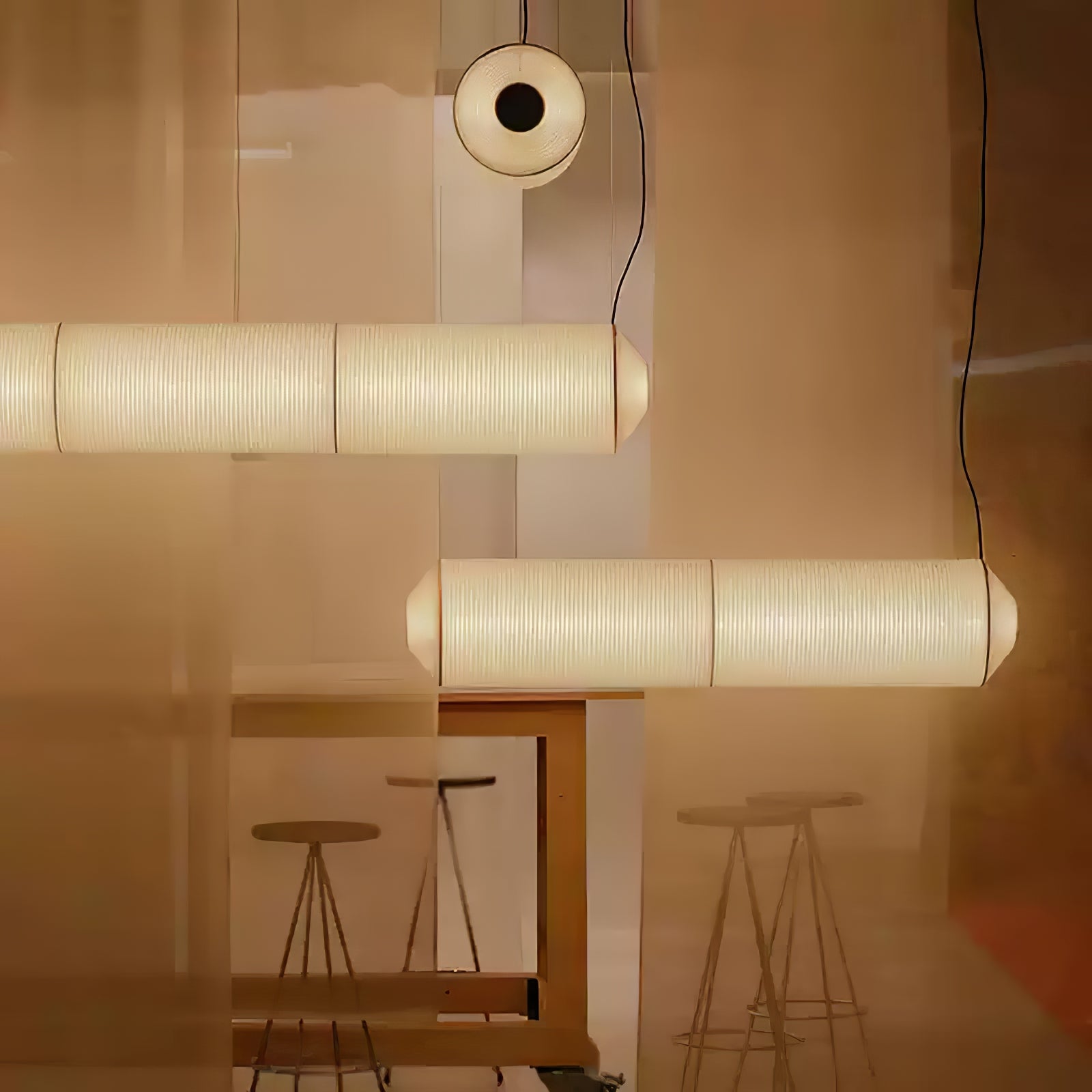 Citheis Modern Minimalist Natural Mulberry Silk Metal Pendant Lamp - Lamp Outdoor