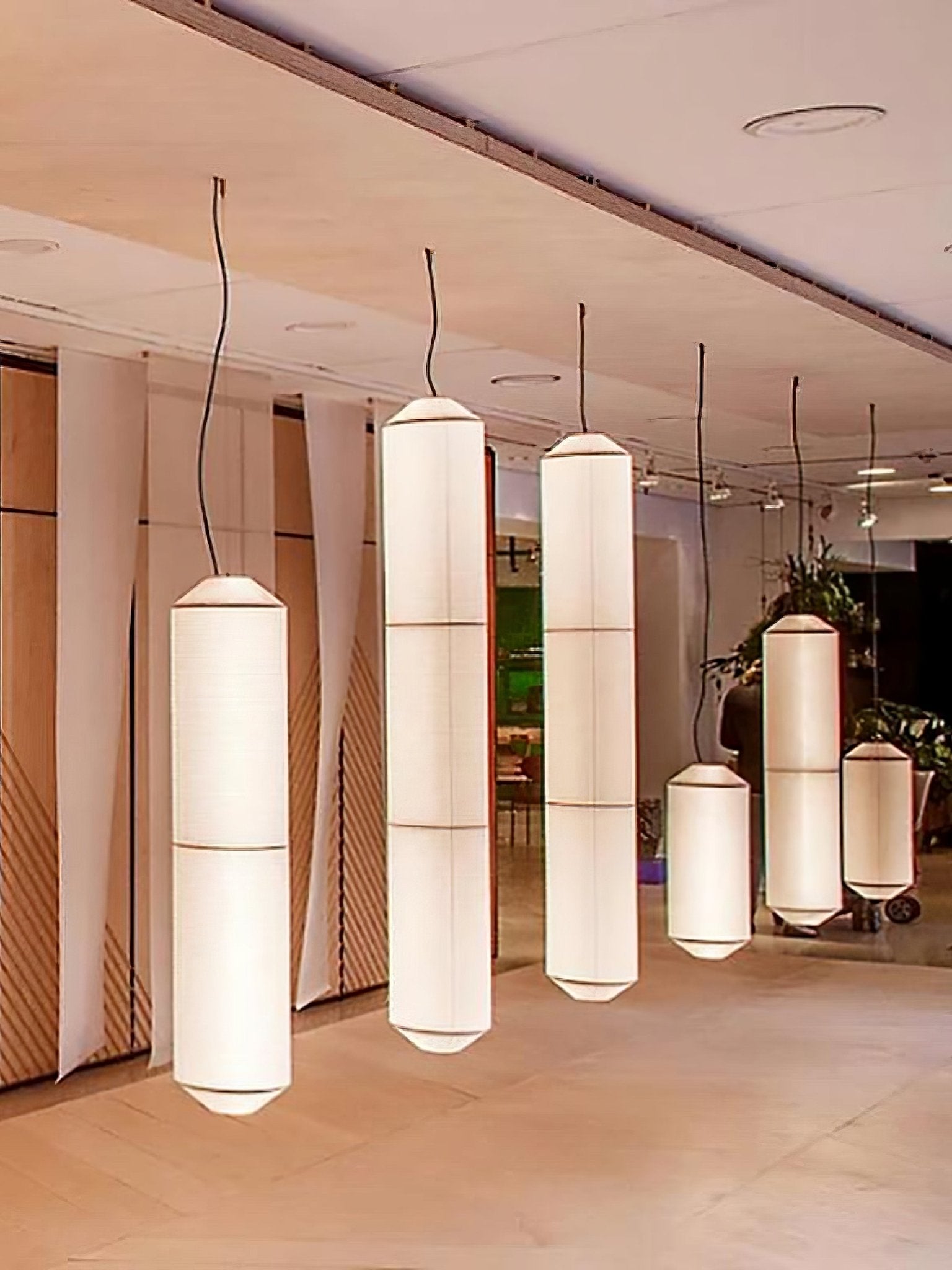Citheis Modern Minimalist Natural Mulberry Silk Metal Pendant Lamp - Lamp Outdoor