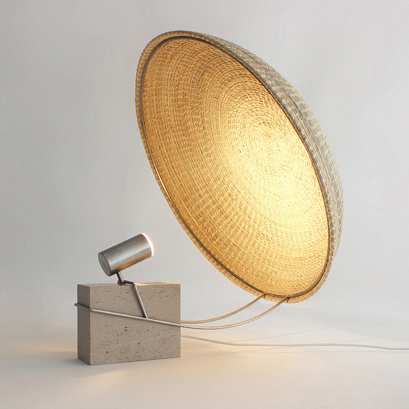 Tempo Farmhouse Travertine Table Lamp