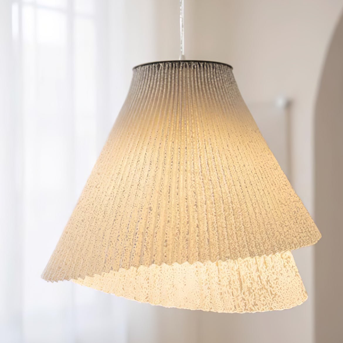 Stainless Steel Pleated Pendant Lamp - Lamp Outdoor