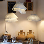 Stainless Steel Pleated Pendant Lamp - Lamp Outdoor