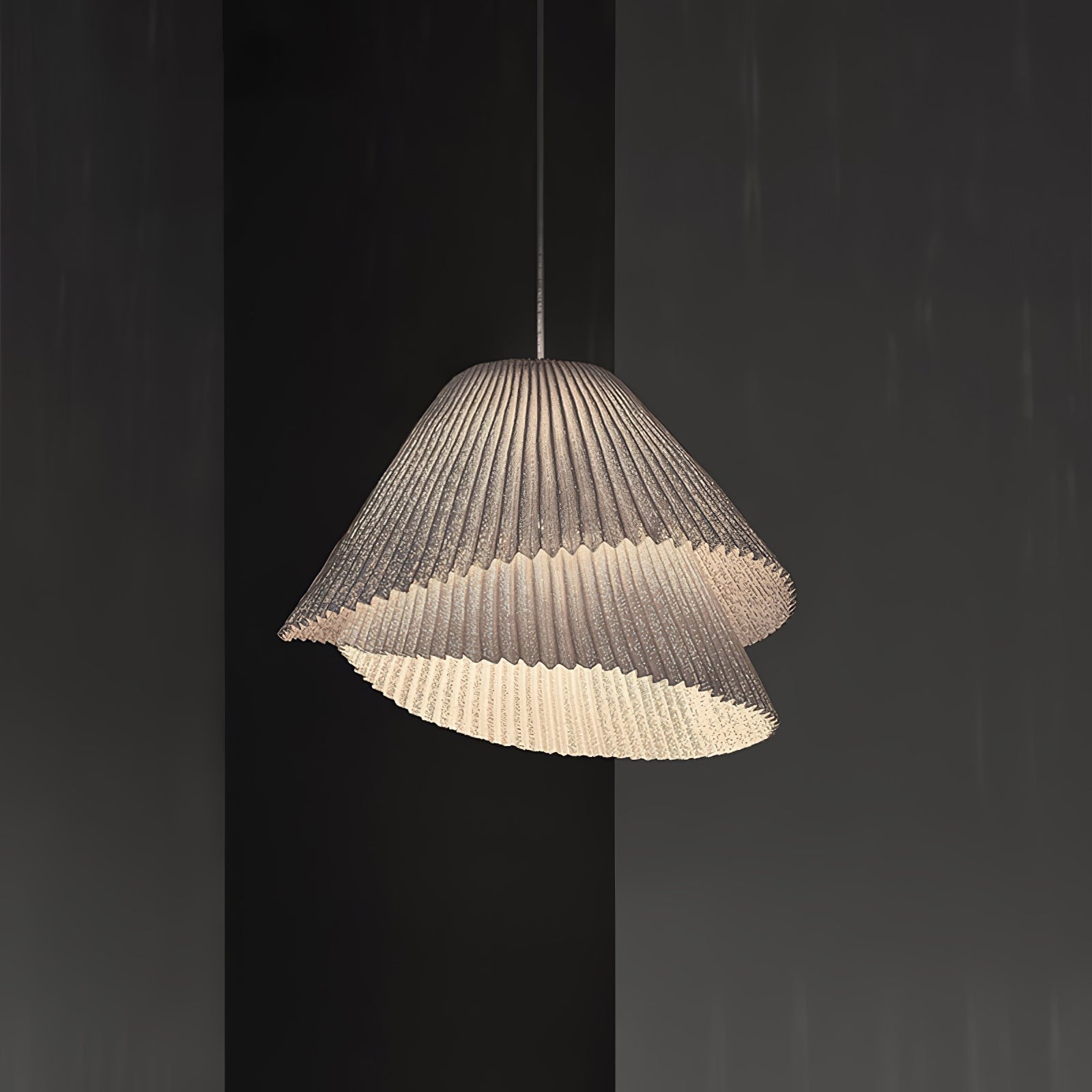 Stainless Steel Pleated Pendant Lamp - Lamp Outdoor