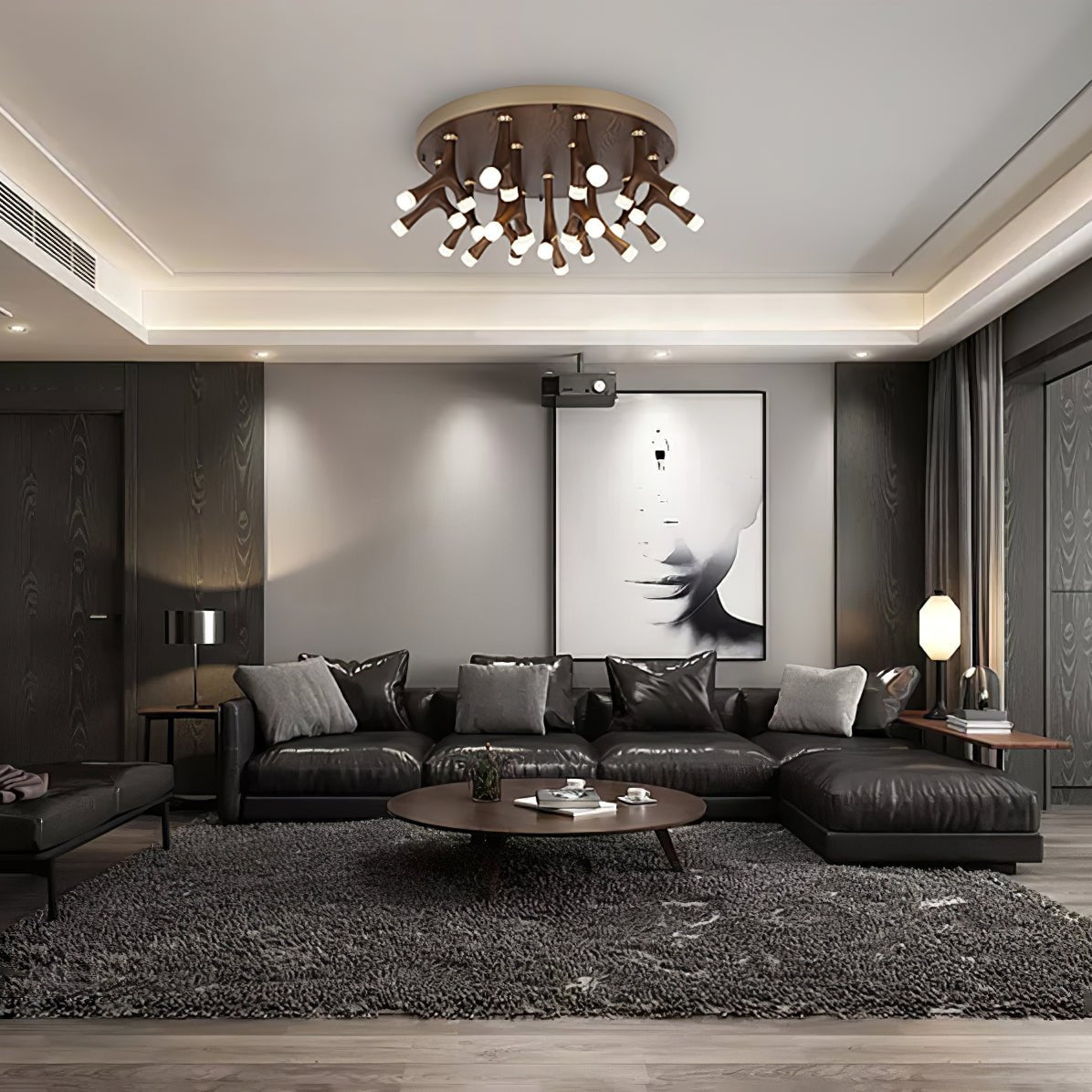 Vilorion Nature-Inspired Wood Ceiling Light - Lamp Outdoor