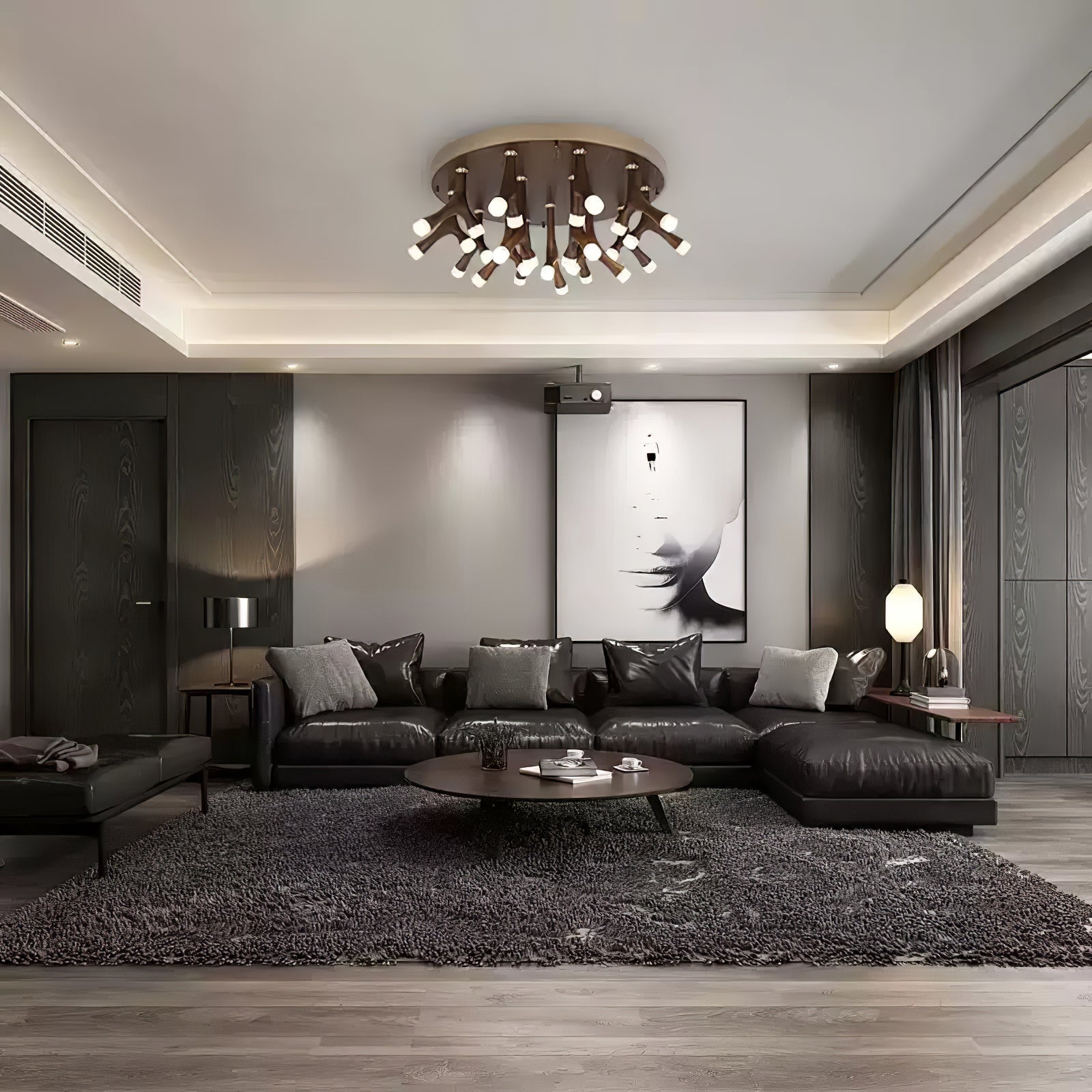 Vilorion Nature-Inspired Wood Ceiling Light - Lamp Outdoor