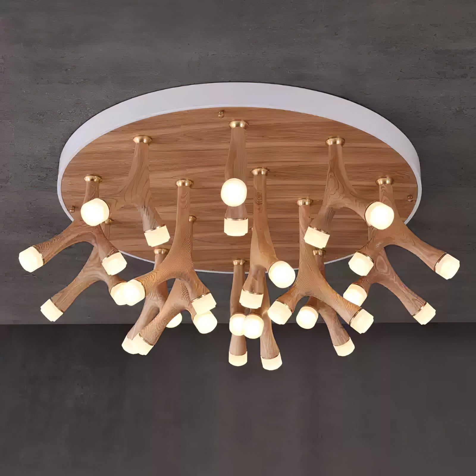 Vilorion Nature-Inspired Wood Ceiling Light - Lamp Outdoor