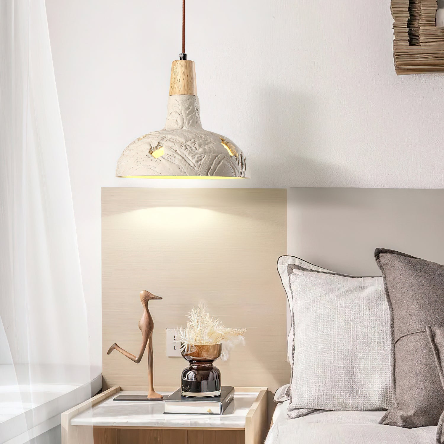 Cement Carve Pendant Lamp - Lamp Outdoor
