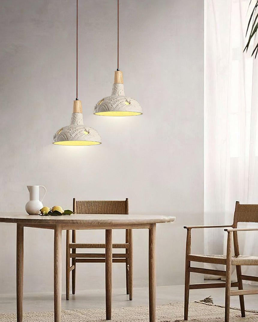 Cement Carve Pendant Lamp - Lamp Outdoor