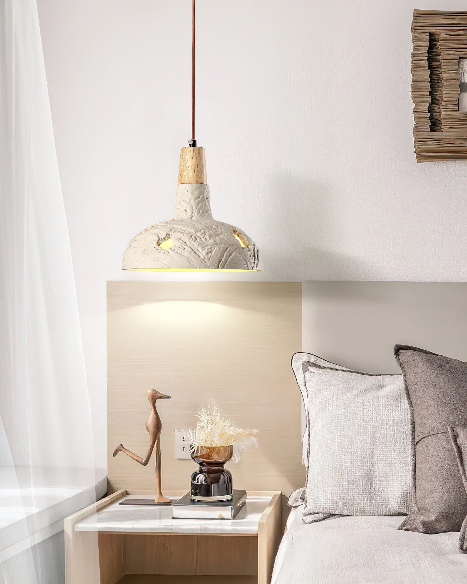 Cement Carve Pendant Lamp - Lamp Outdoor