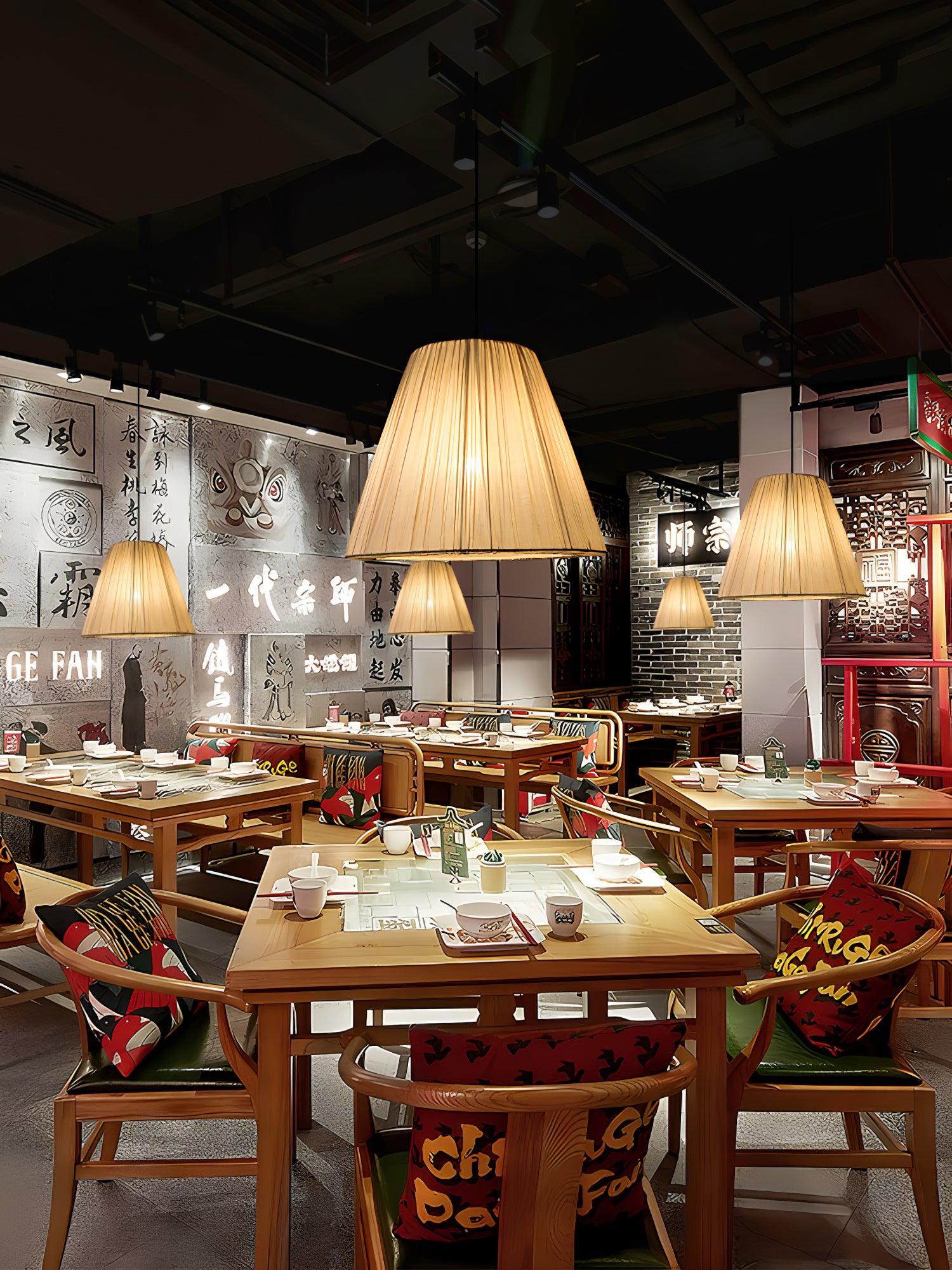 Textile Taper Pendant Lamp - Lamp Outdoor