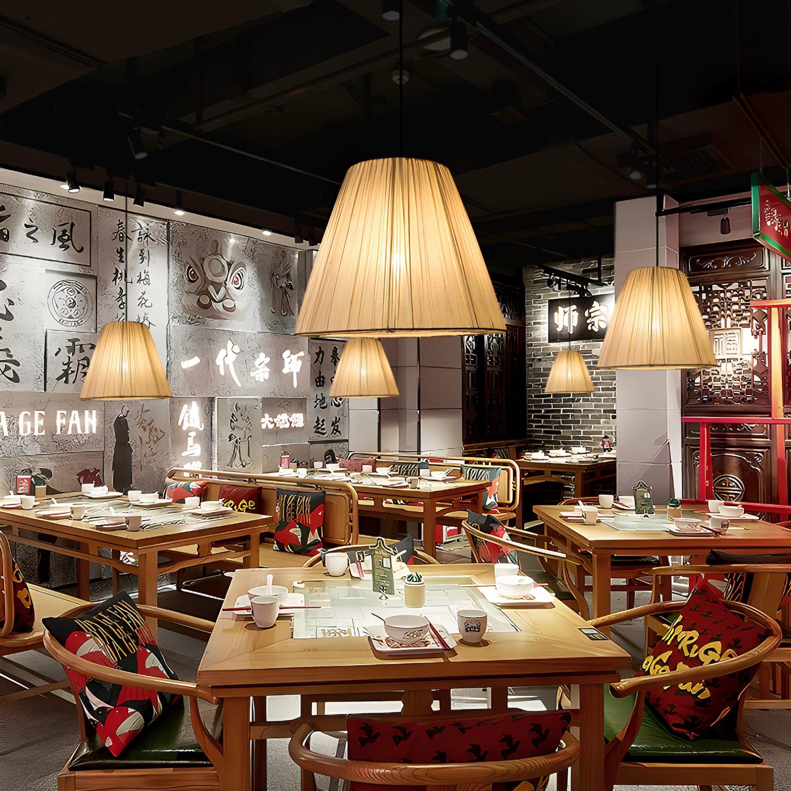 Textile Taper Pendant Lamp - Lamp Outdoor