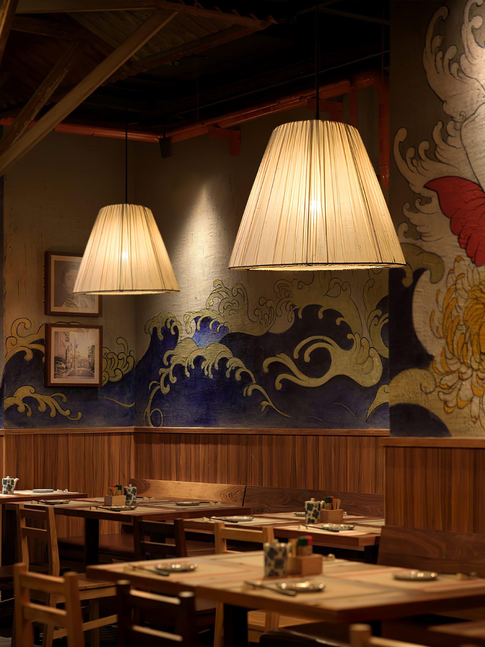 Textile Taper Pendant Lamp - Lamp Outdoor