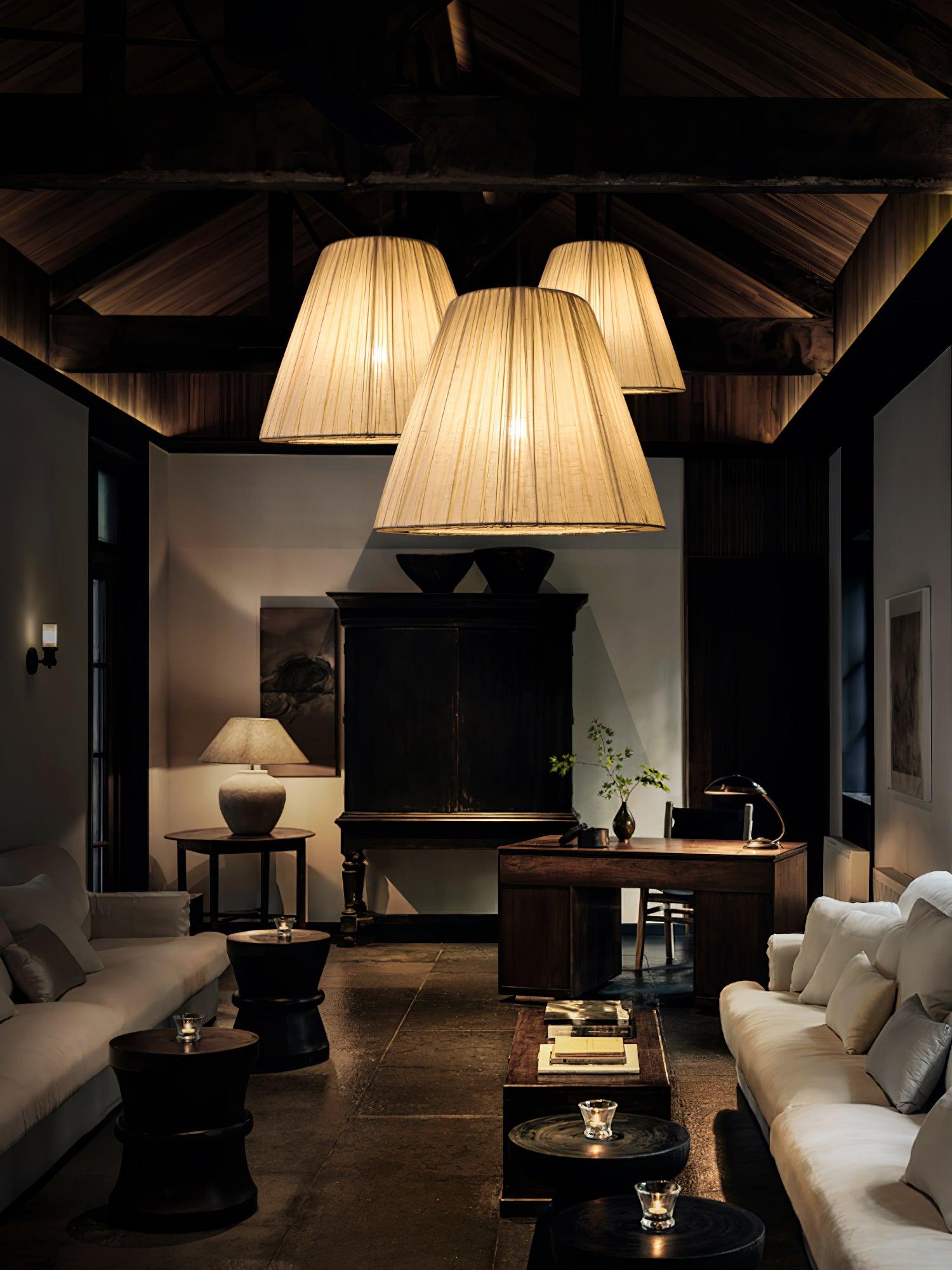 Textile Taper Pendant Lamp - Lamp Outdoor