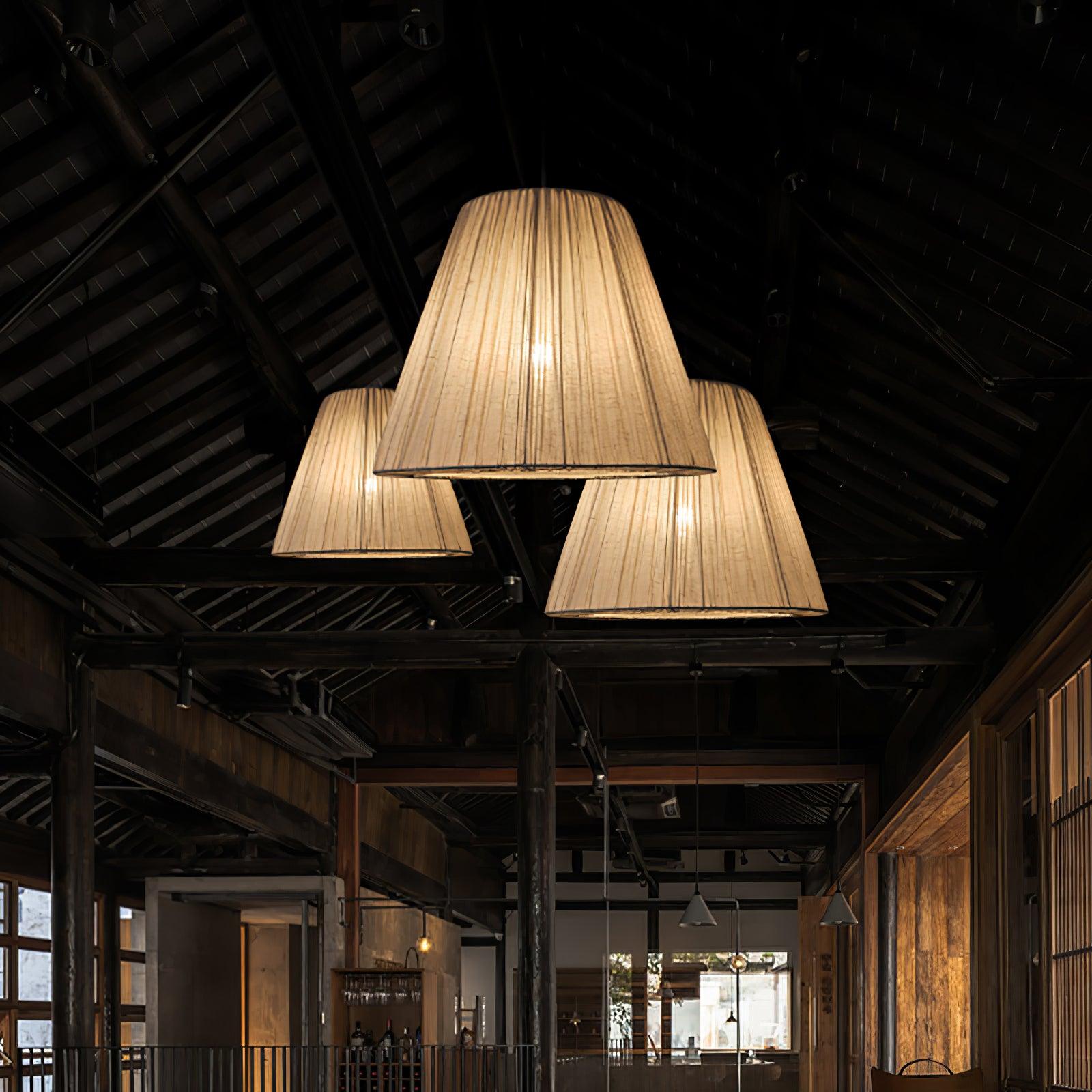 Textile Taper Pendant Lamp - Lamp Outdoor