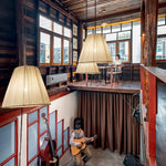Textile Taper Pendant Lamp - Lamp Outdoor