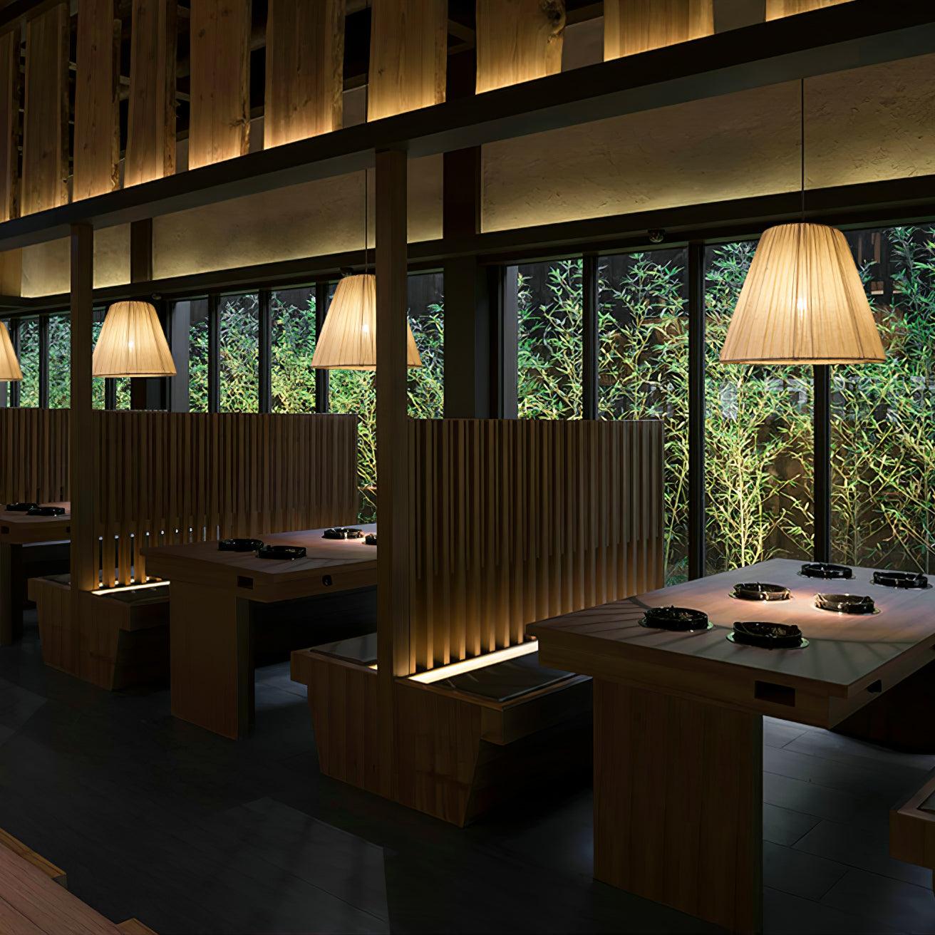 Textile Taper Pendant Lamp - Lamp Outdoor