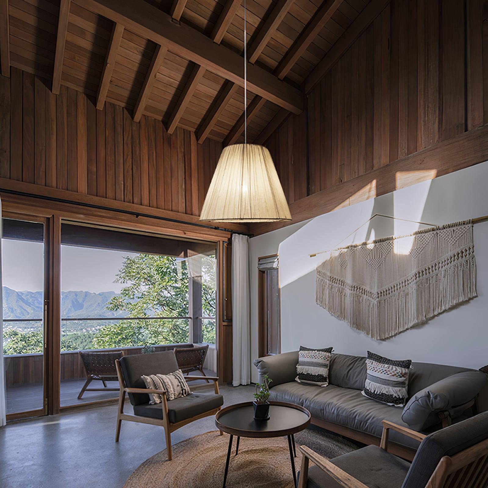 Textile Taper Pendant Lamp - Lamp Outdoor