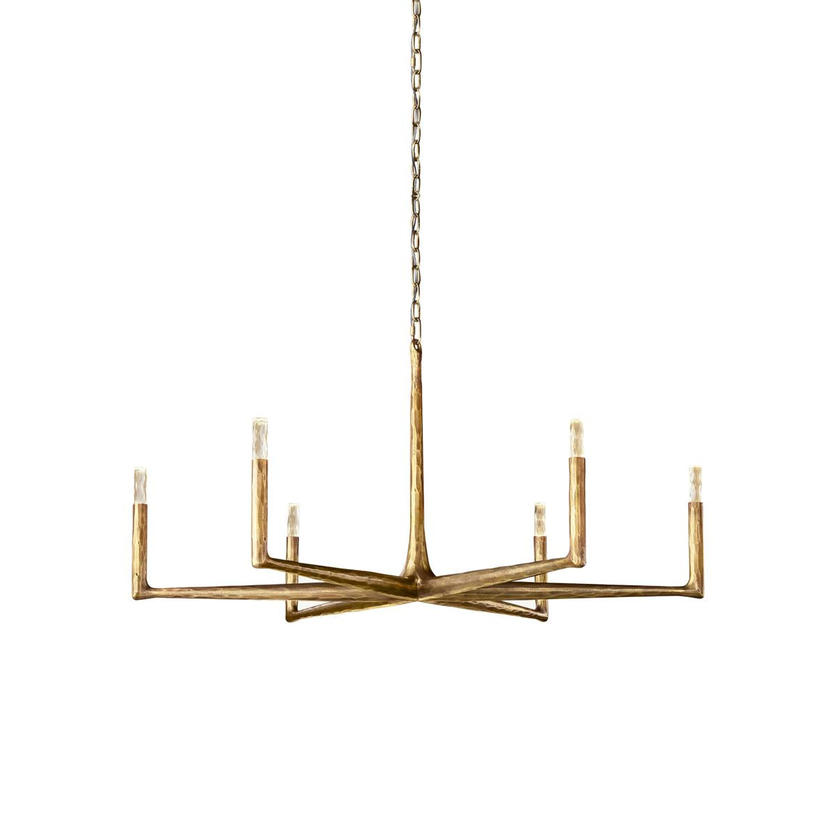 Thaddeus Contemporary Brass Chandelier