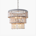 Three Tiered Wood Beaded Chandelier - Lamp Outdoor