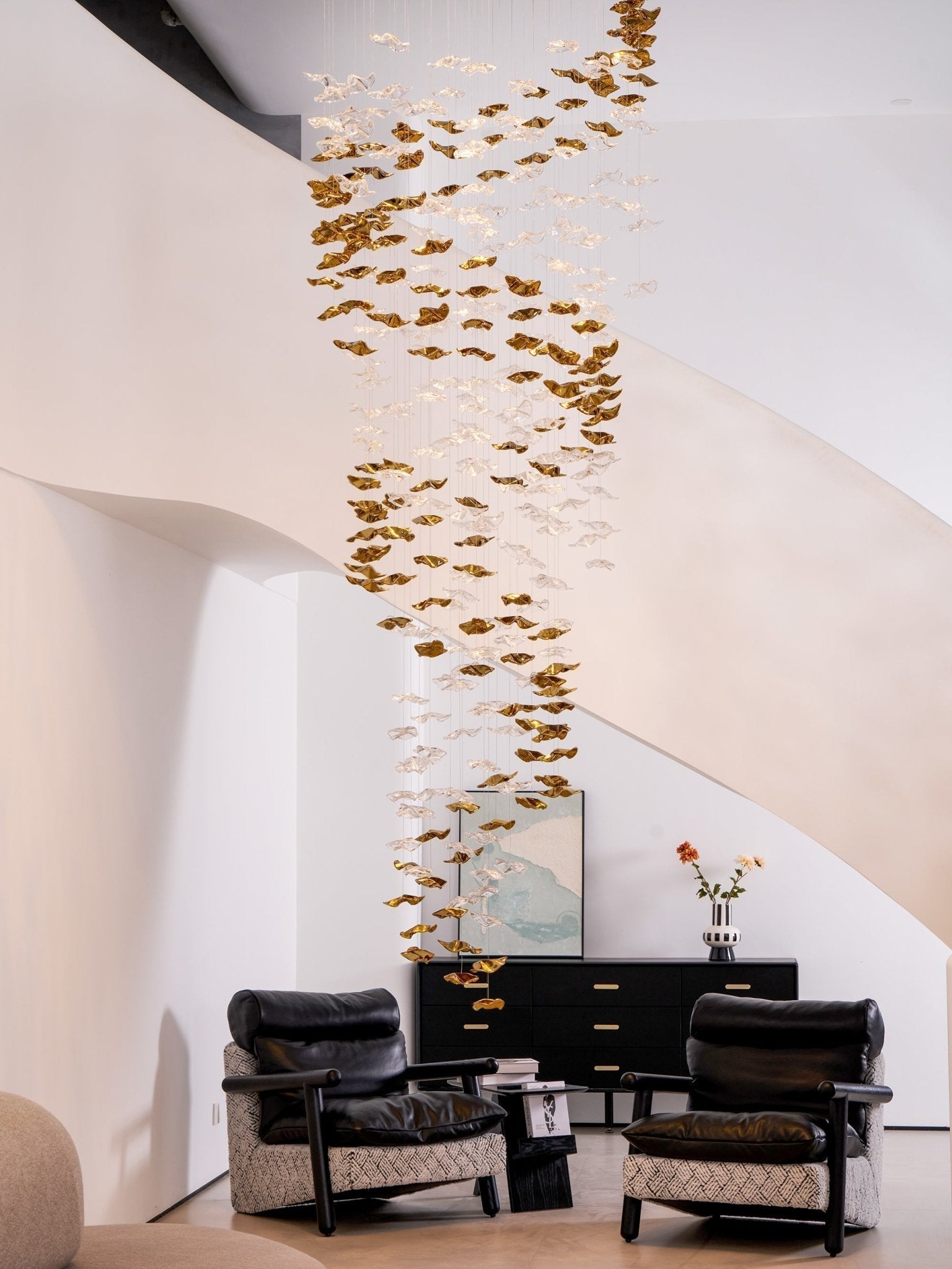 Cezorisra Luxury Brass Linear Chandelier - Lamp Outdoor