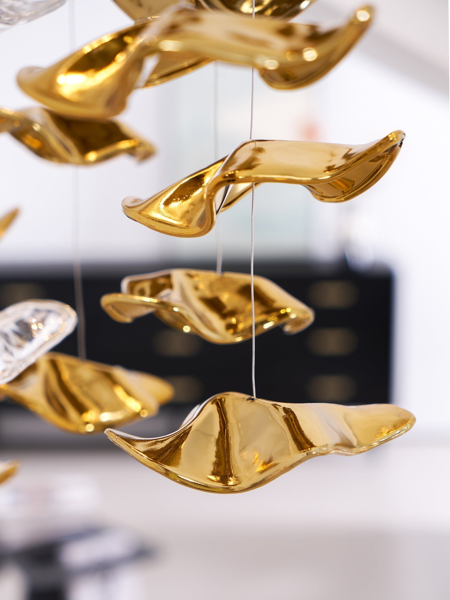 Nephele Crystal Leaf Chandelier - Lamp Outdoor