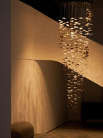 Nephele Crystal Leaf Chandelier - Lamp Outdoor