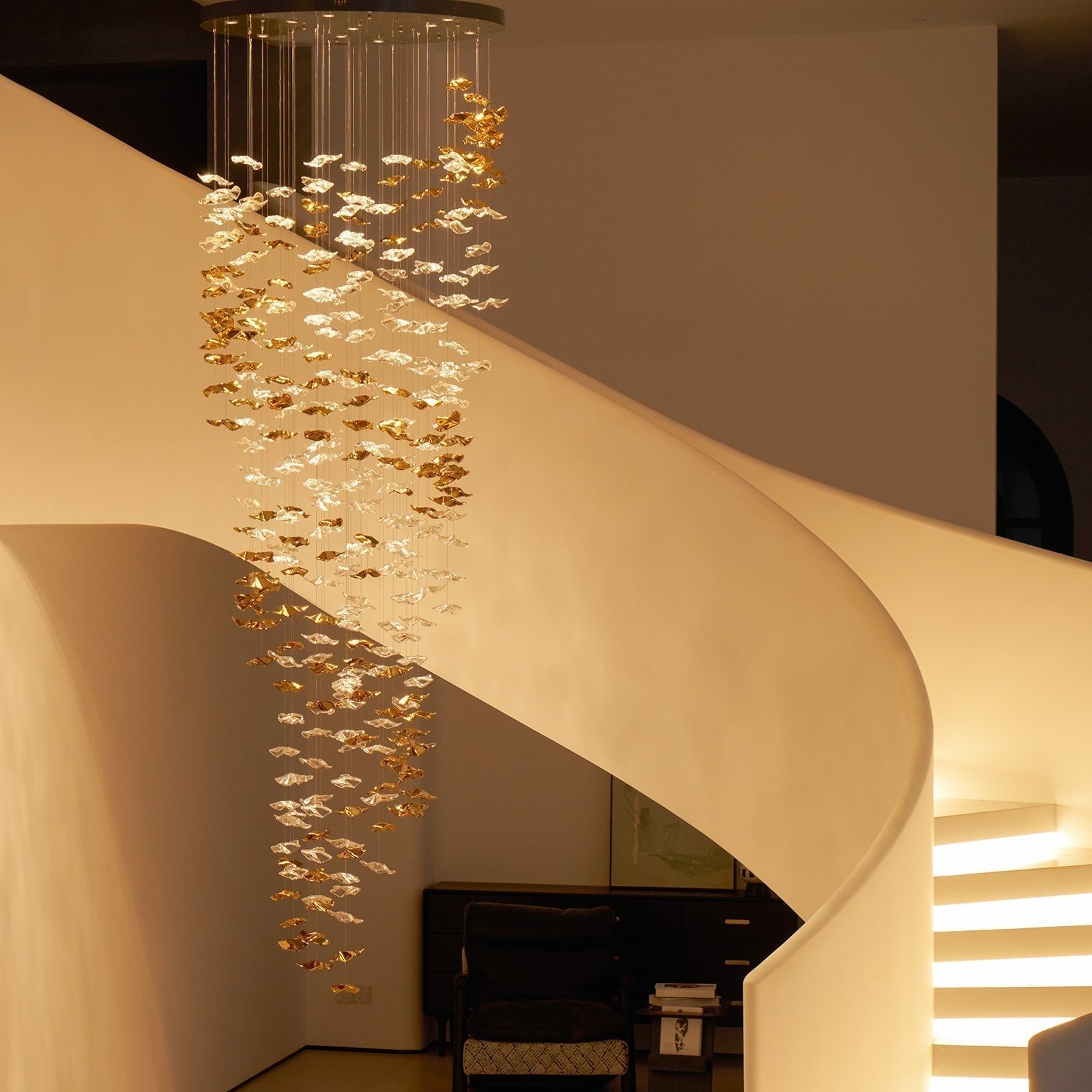 Cezorisra Luxury Brass Linear Chandelier - Lamp Outdoor
