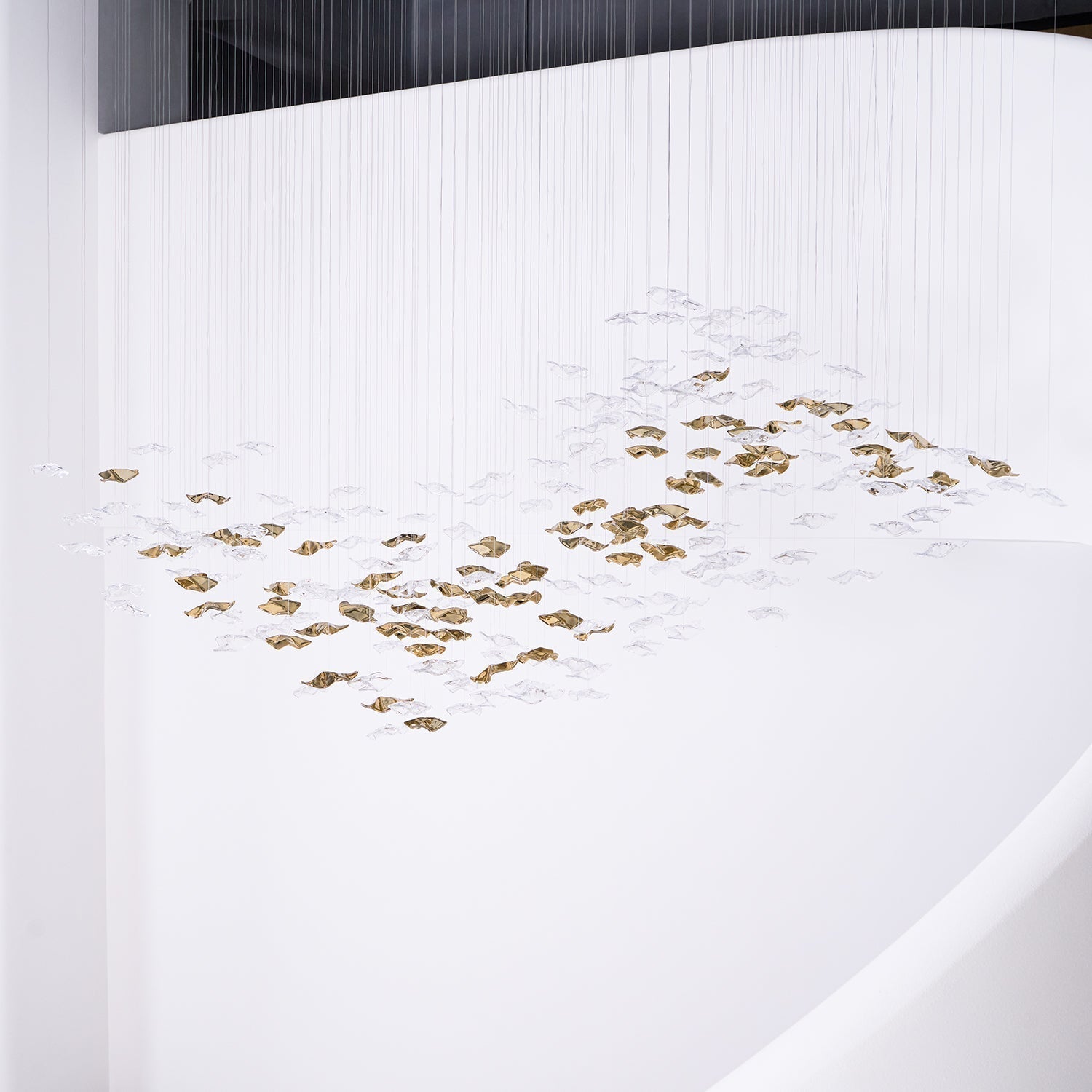 Nephele Crystal Leaf Chandelier - Lamp Outdoor