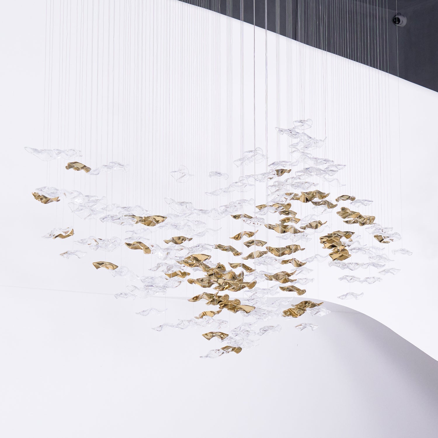 Nephele Crystal Leaf Chandelier - Lamp Outdoor