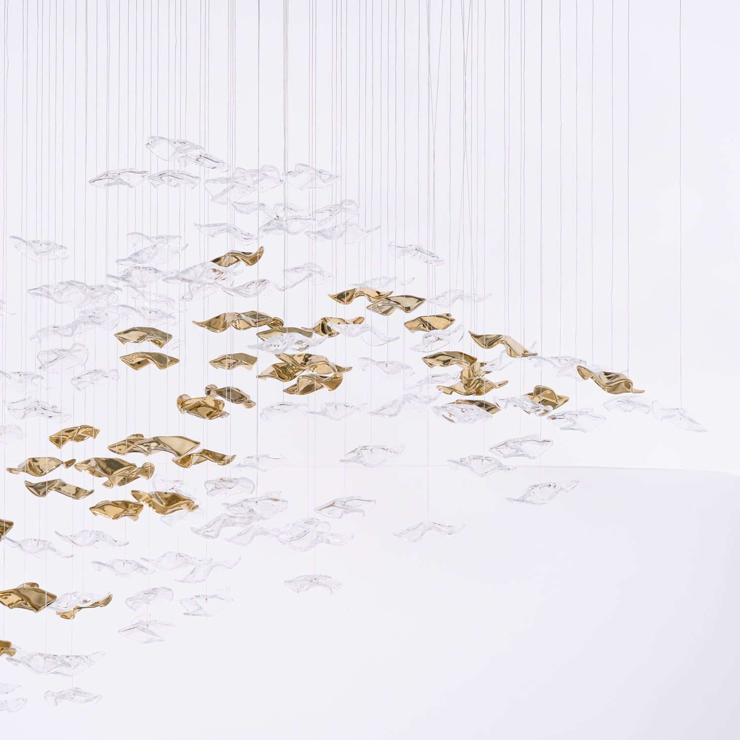 Nephele Crystal Leaf Chandelier - Lamp Outdoor