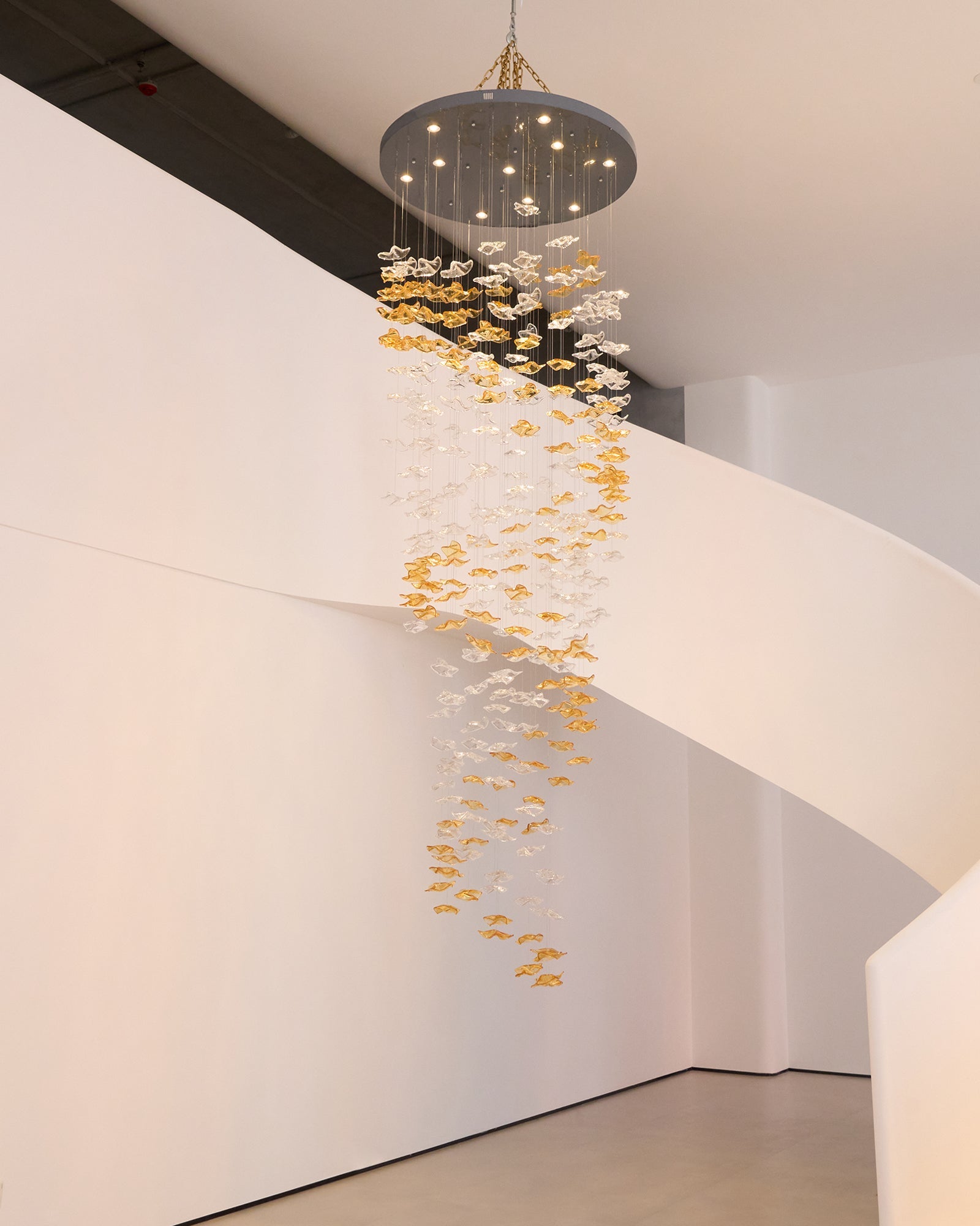 Nephele Crystal Leaf Chandelier - Lamp Outdoor
