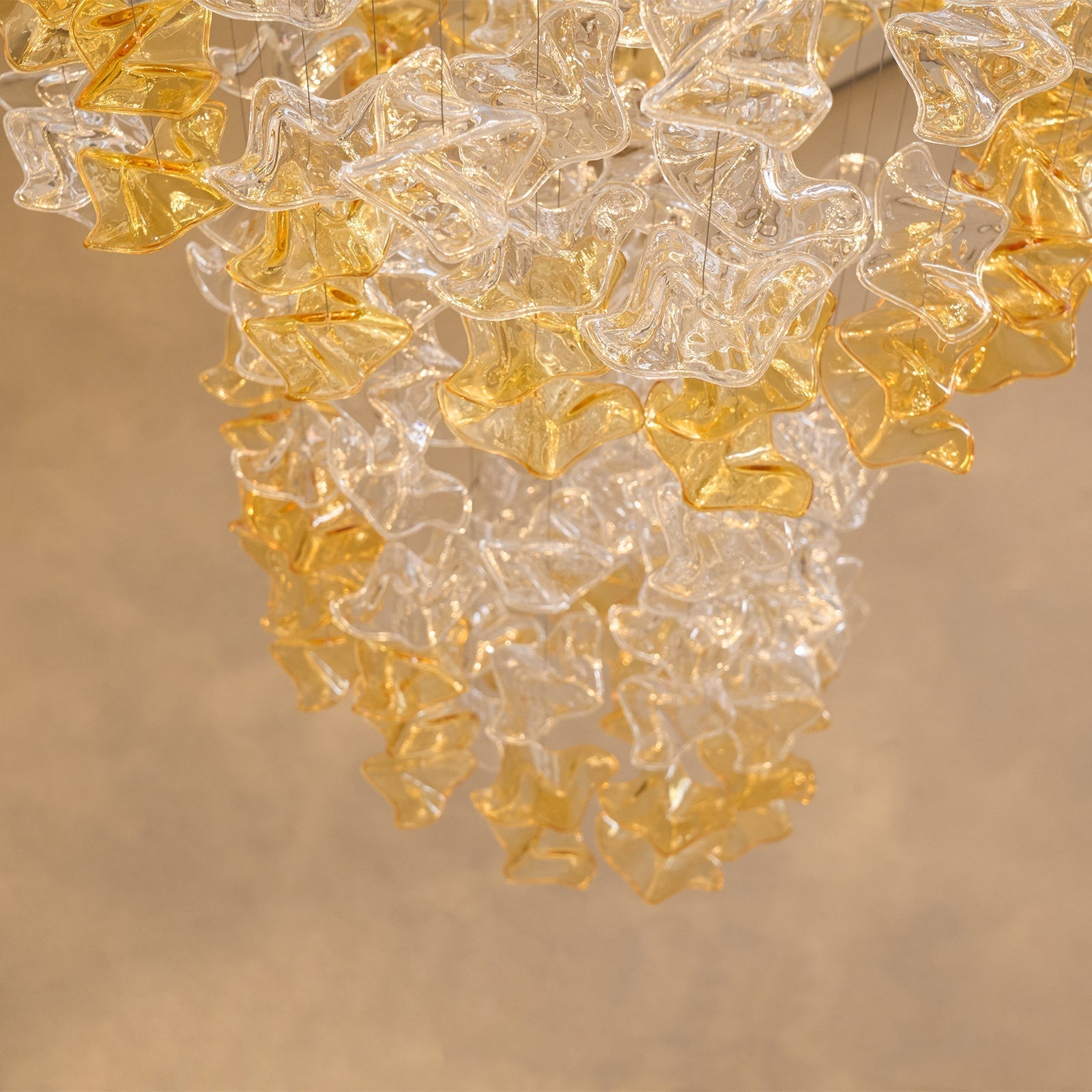 Nephele Crystal Leaf Chandelier - Lamp Outdoor