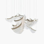 Tiered Postmodern Luxury Palmette Metal Chandelier - Lamp Outdoor