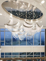 Tiered Postmodern Luxury Palmette Metal Chandelier - Lamp Outdoor
