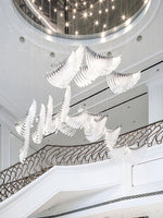 Tiered Postmodern Luxury Palmette Metal Chandelier - Lamp Outdoor