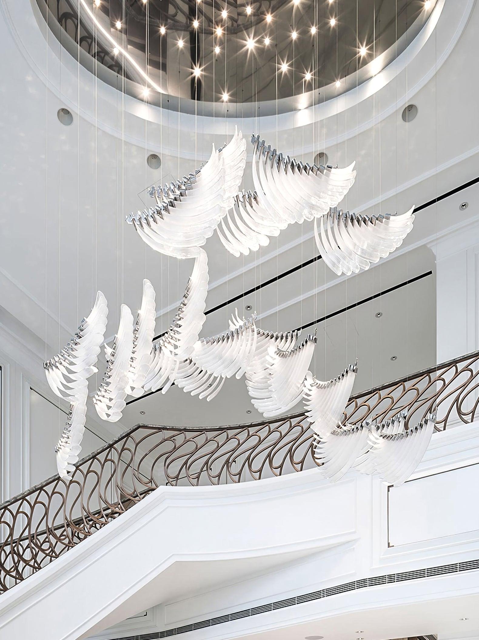 Tiered Postmodern Luxury Palmette Metal Chandelier - Lamp Outdoor