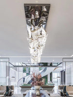 Tiered Postmodern Luxury Palmette Metal Chandelier - Lamp Outdoor